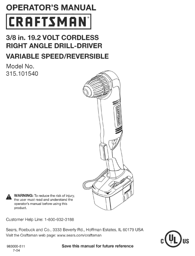 Craftsman 315.101540 Operator's manual
