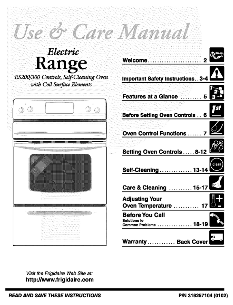 Frigidaire FEF355AQA User manual Frigidaire FEF355AQA User manual
