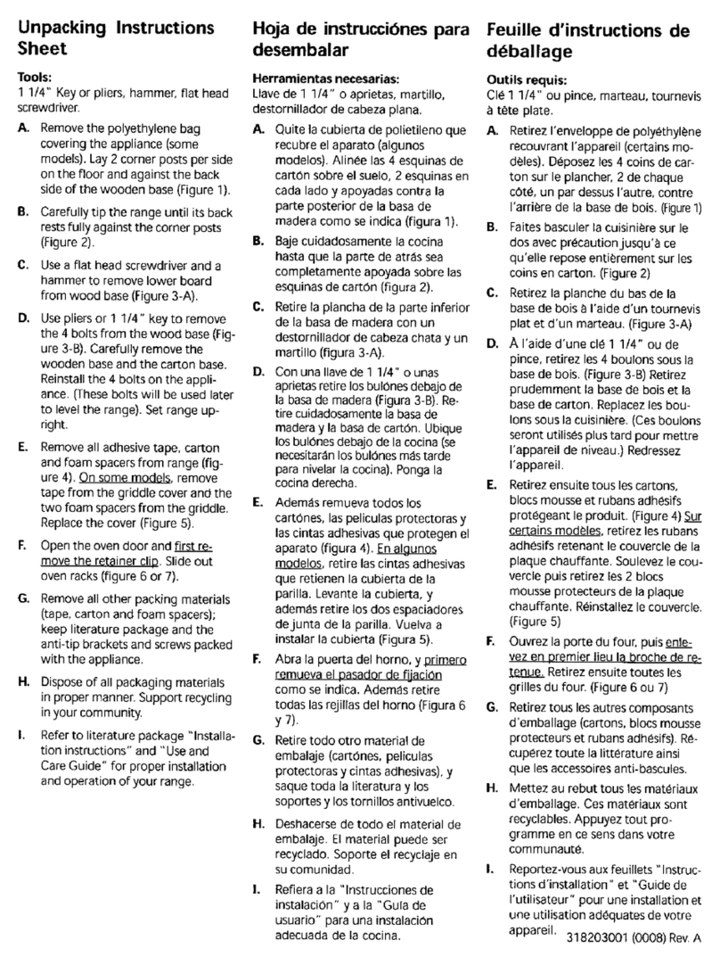 Frigidaire FEF455WFBE User manual