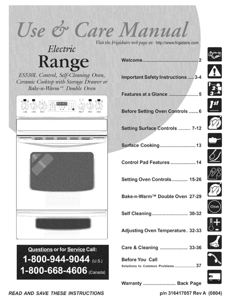 Frigidaire FEFBZ90GCC User manual