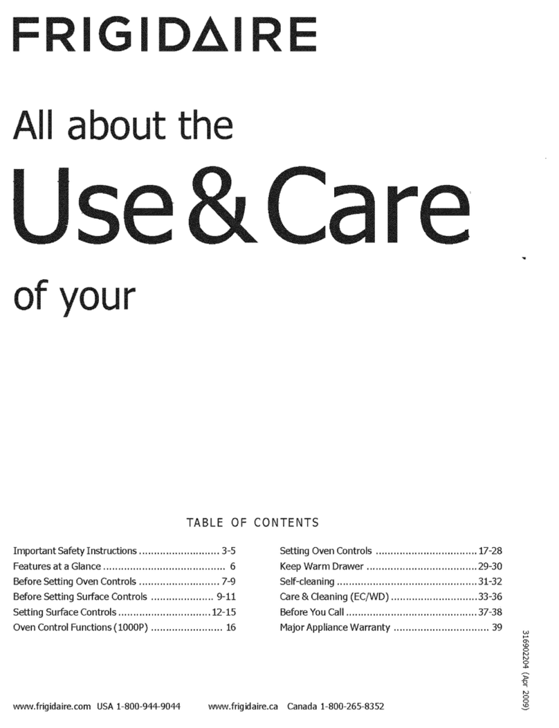 Frigidaire FPEF3081KFA Owner's manual
