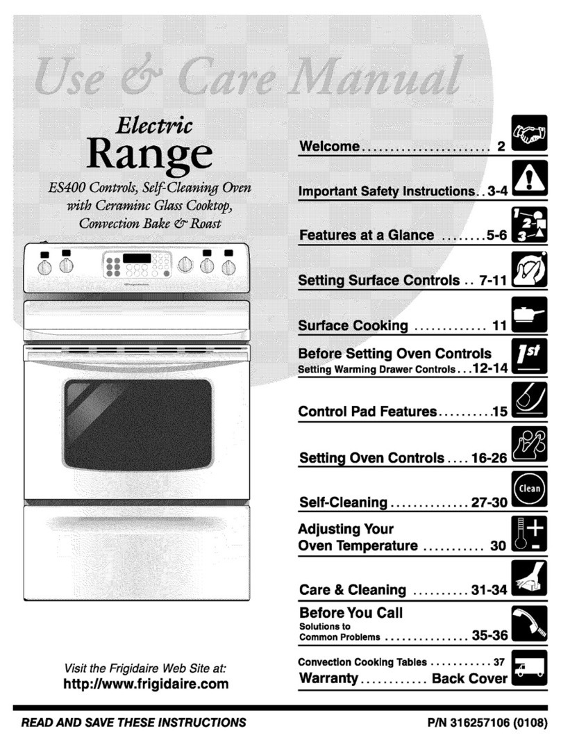 Frigidaire GLEF396AQB User manual Frigidaire GLEF396AQB User manual
