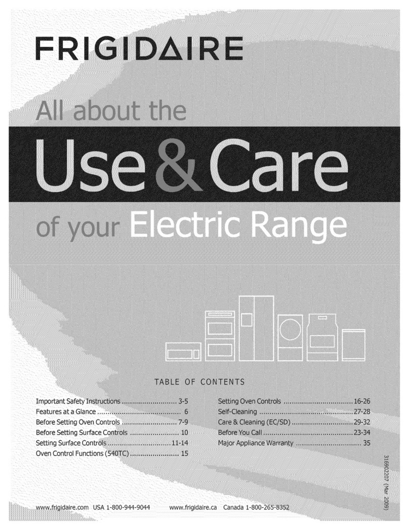 Frigidaire BGEF3044KFA Owner's manual