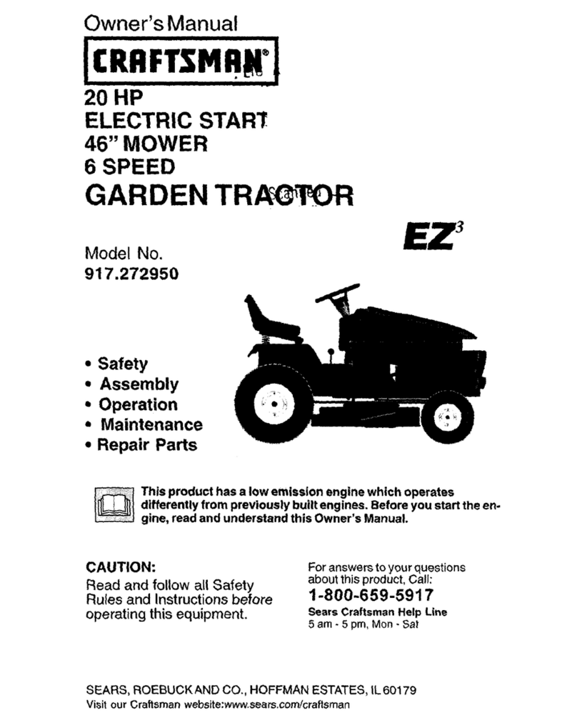 Craftsman EZ3 917.272950 owner's manual