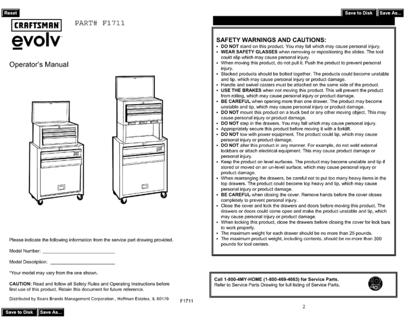 Craftsman evolv F1711 User manual