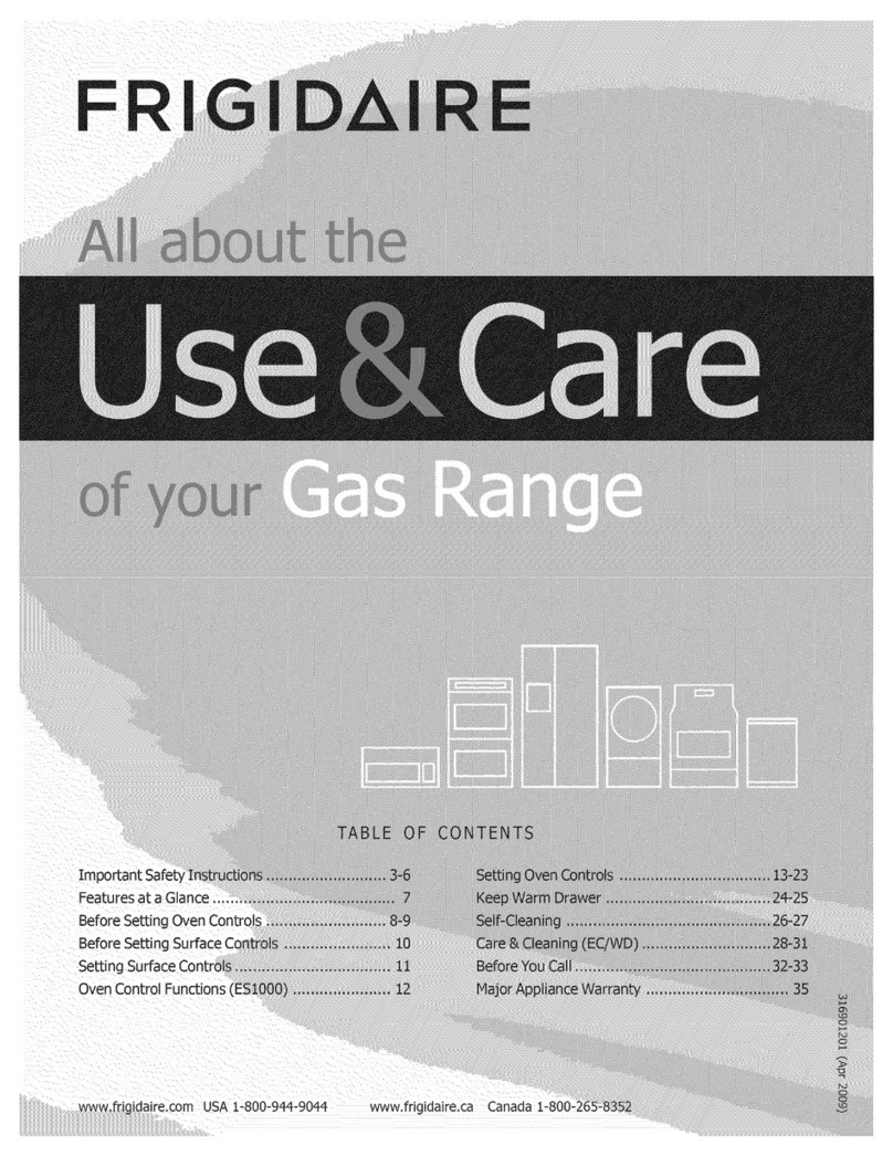 Frigidaire FGGF3076KBC Owner's manual