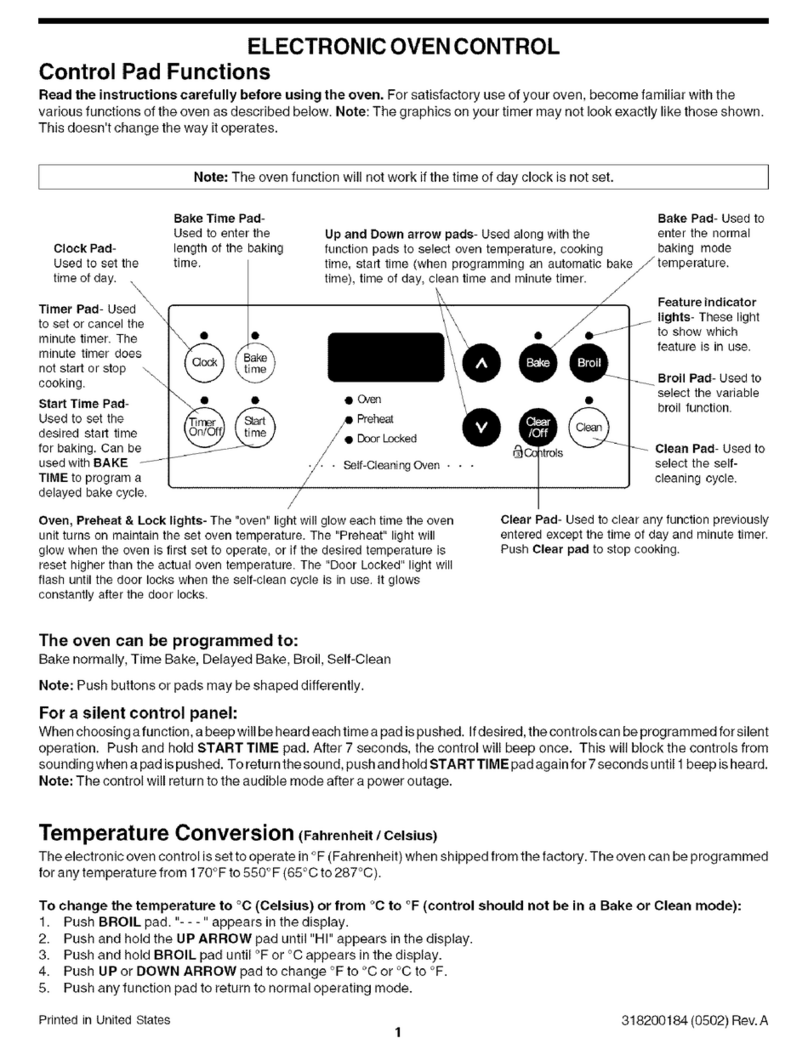 Frigidaire FES365EBE Use and maintenance manual