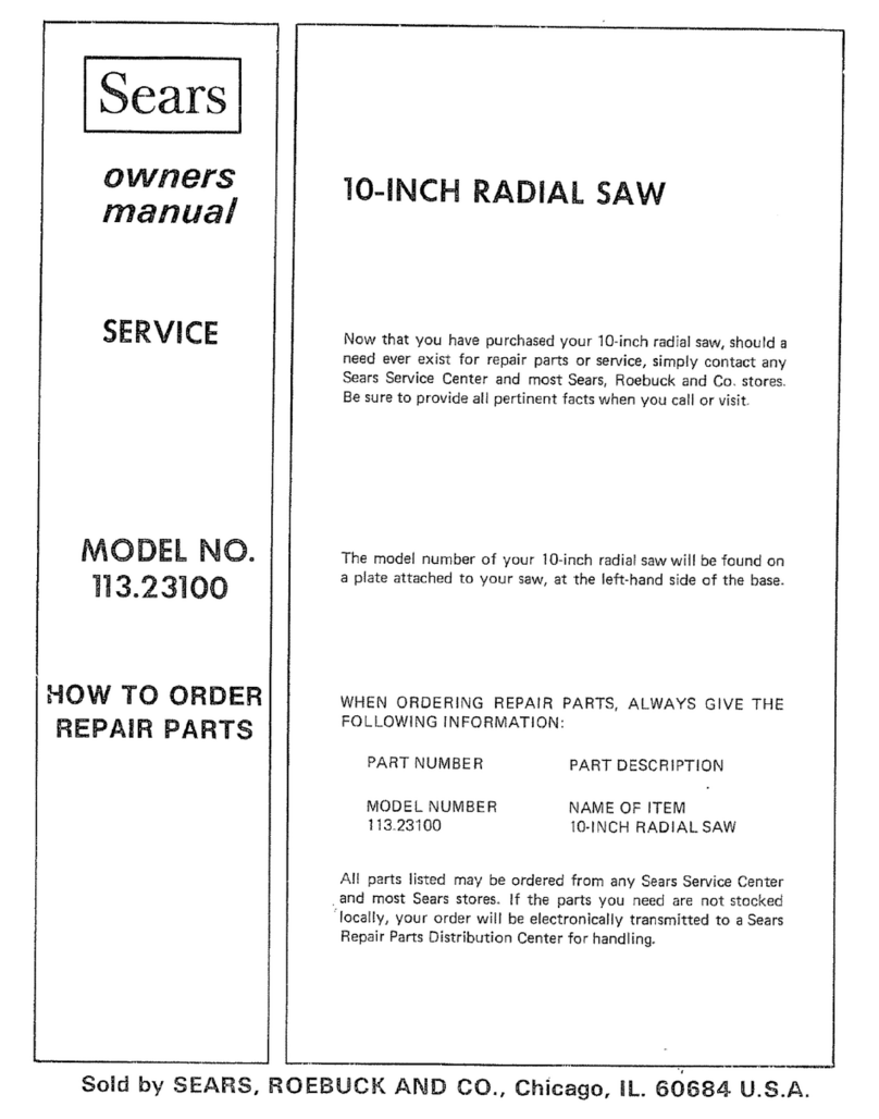 Craftsman 113.23100 owner's manual