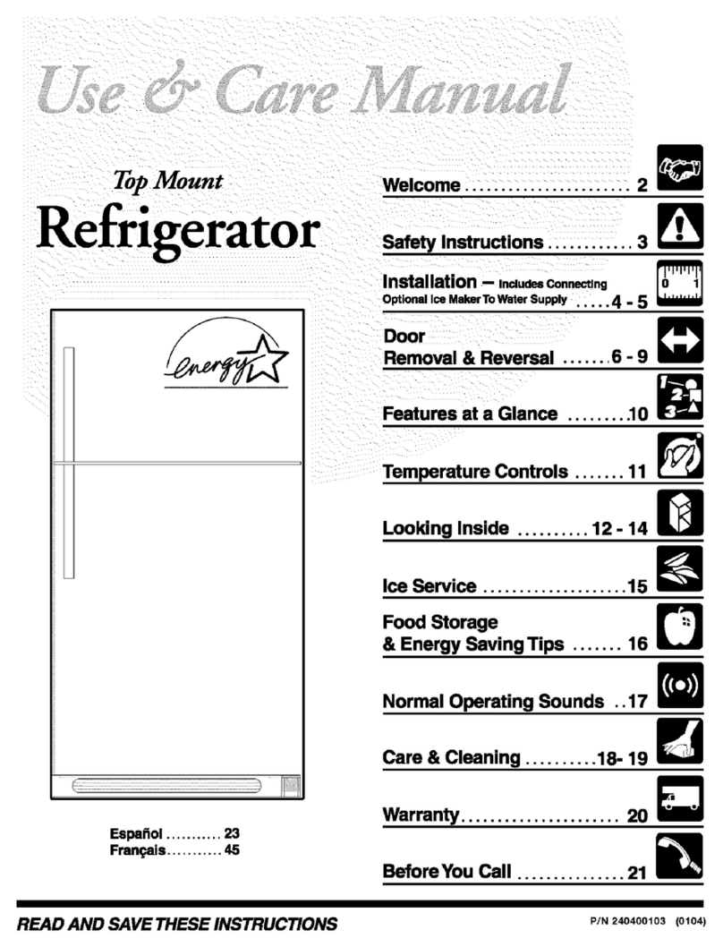 Frigidaire FRT18FS5AW4 Use & care manual