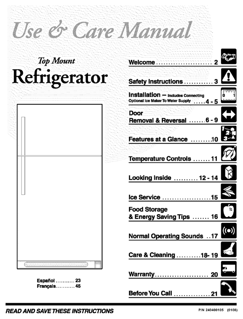Frigidaire FRT17IG5AT1 User manual