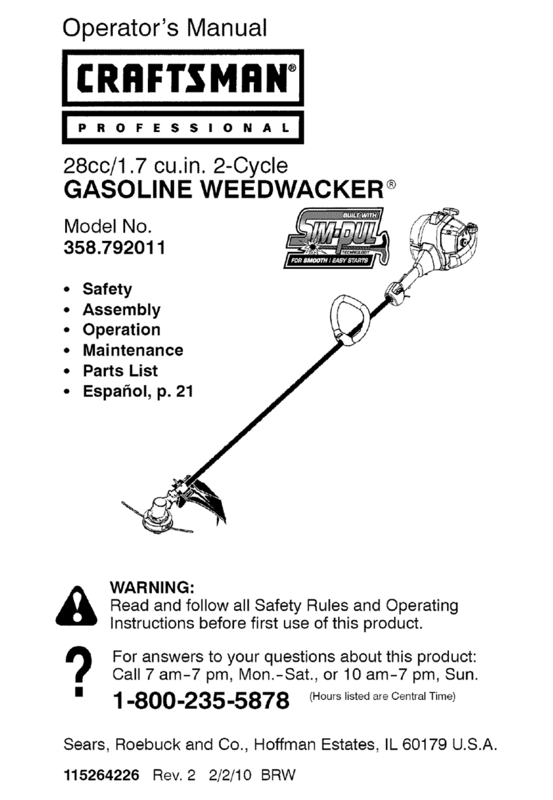 Craftsman WEEDWACKER 358.792011 User manual