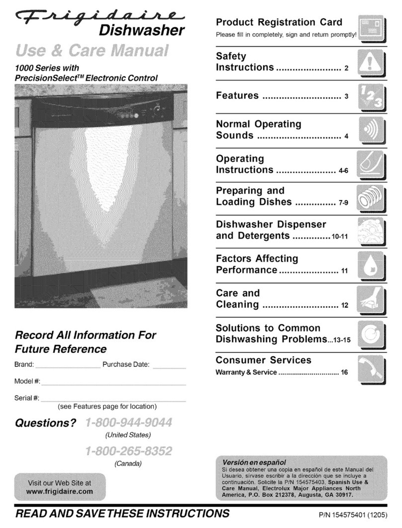Frigidaire FDB1050REM0 Use & care manual