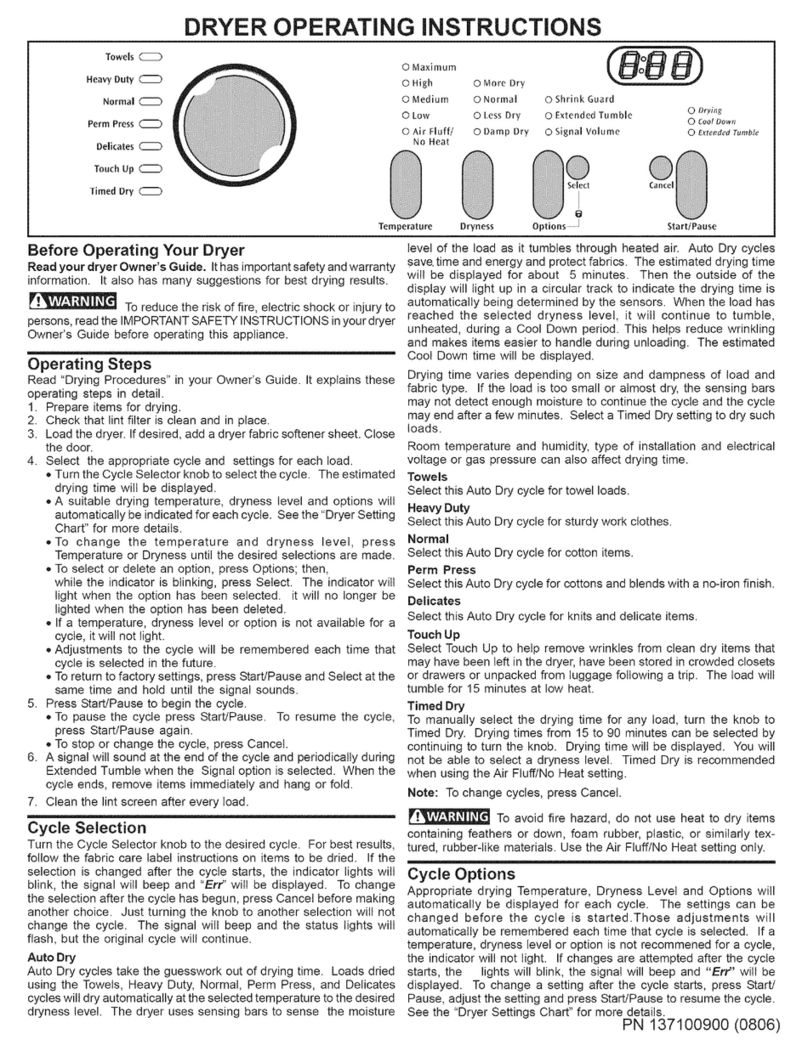 Frigidaire AGQ6400HS1 User manual