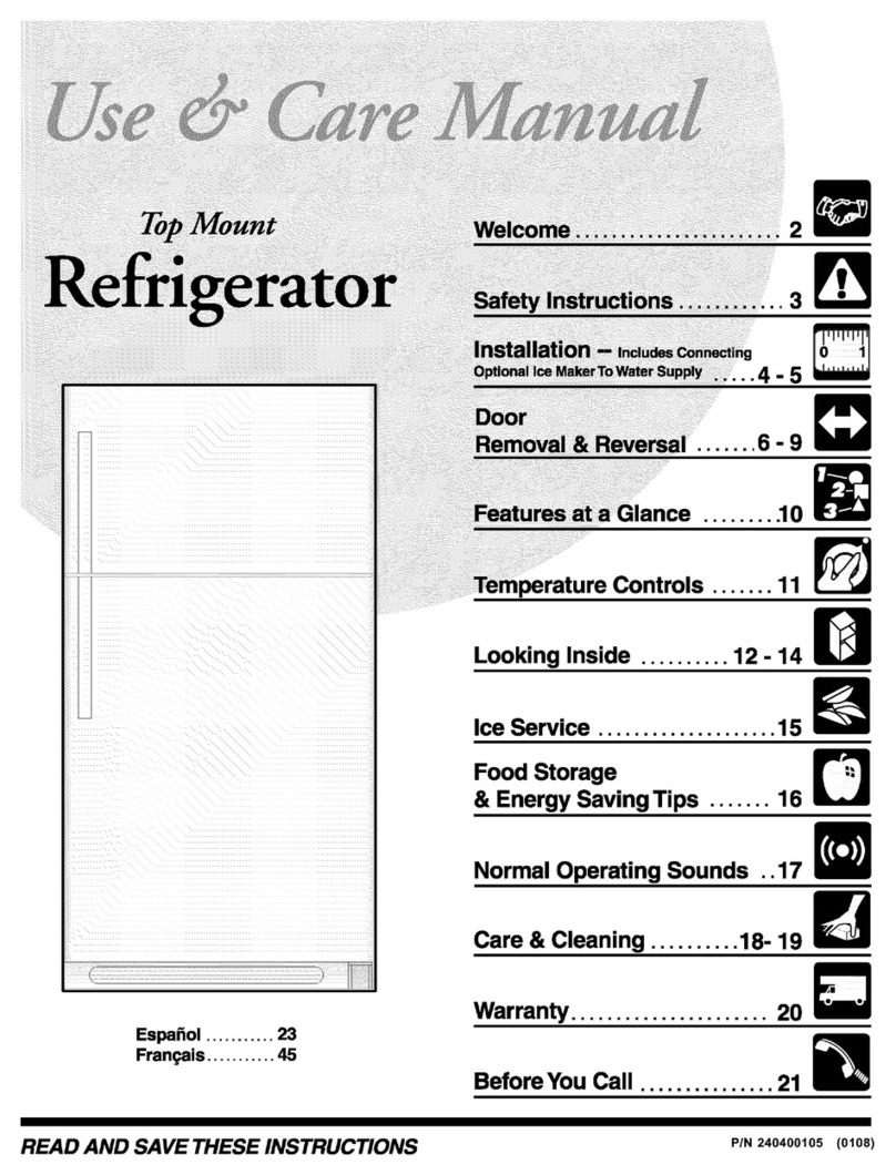 Frigidaire FRT21B4AWQ2 Use & care manual