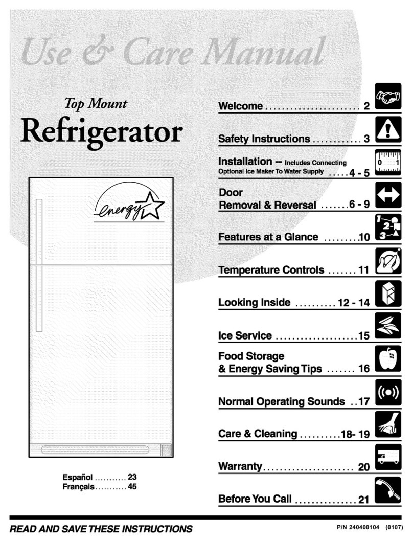 Frigidaire FRT21FD3AT2 Use & care manual