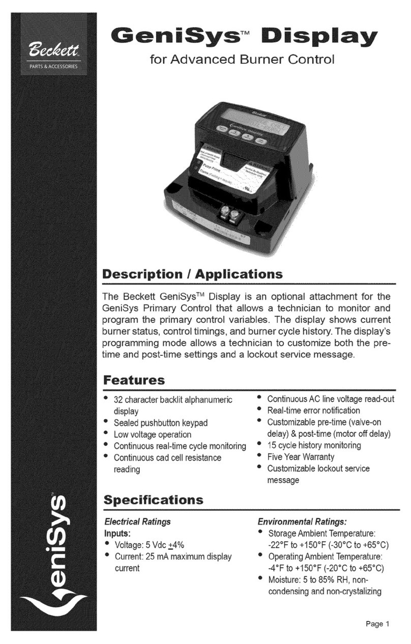 Beckett GeniSys Display user manual