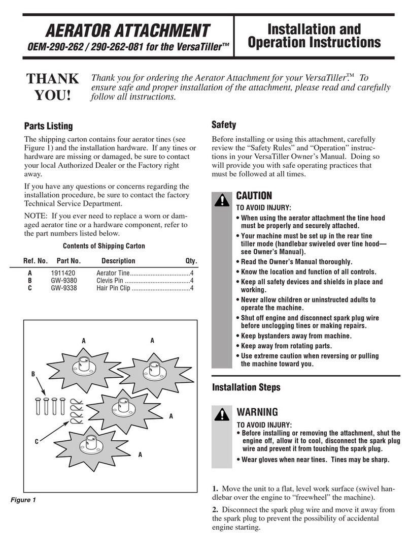 Troy-Bilt OEM-290-262 User manual