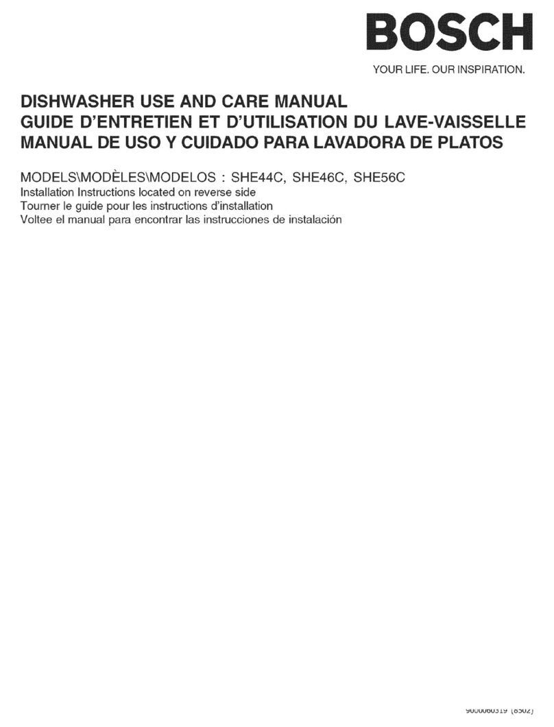 Bosch SHE44C User manual