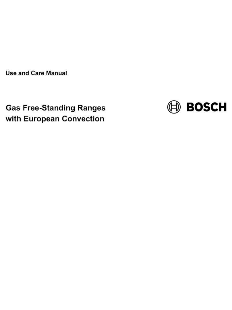 Bosch Gas Free-Standing Ranges User manual