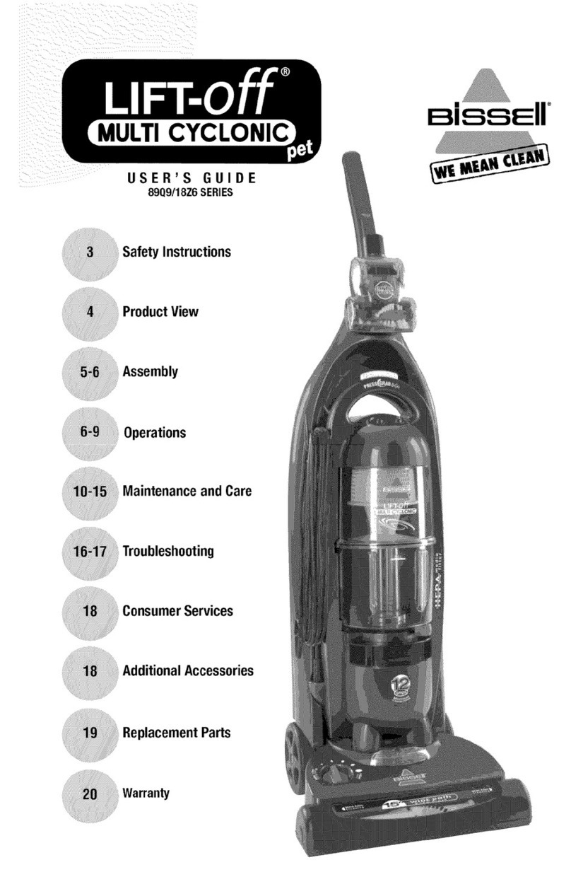 Bissell Lift-off Multi Cyclonic 89Q9 Series user guide