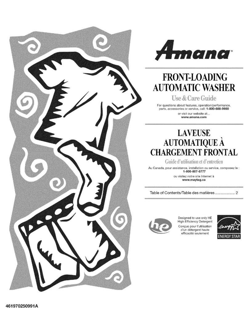 Amana FRONT-LOADING AUTOMATICWASHER Use & care guide