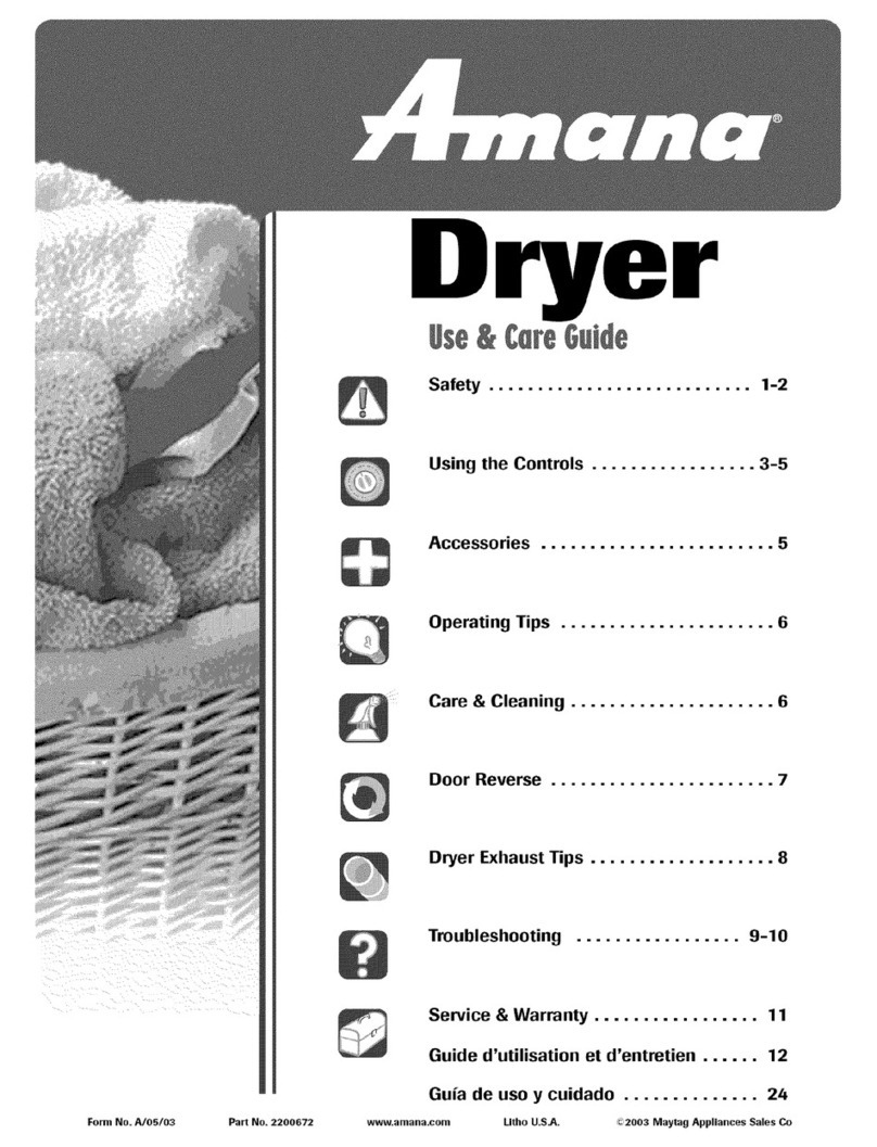 Amana 2200672 Use & care guide