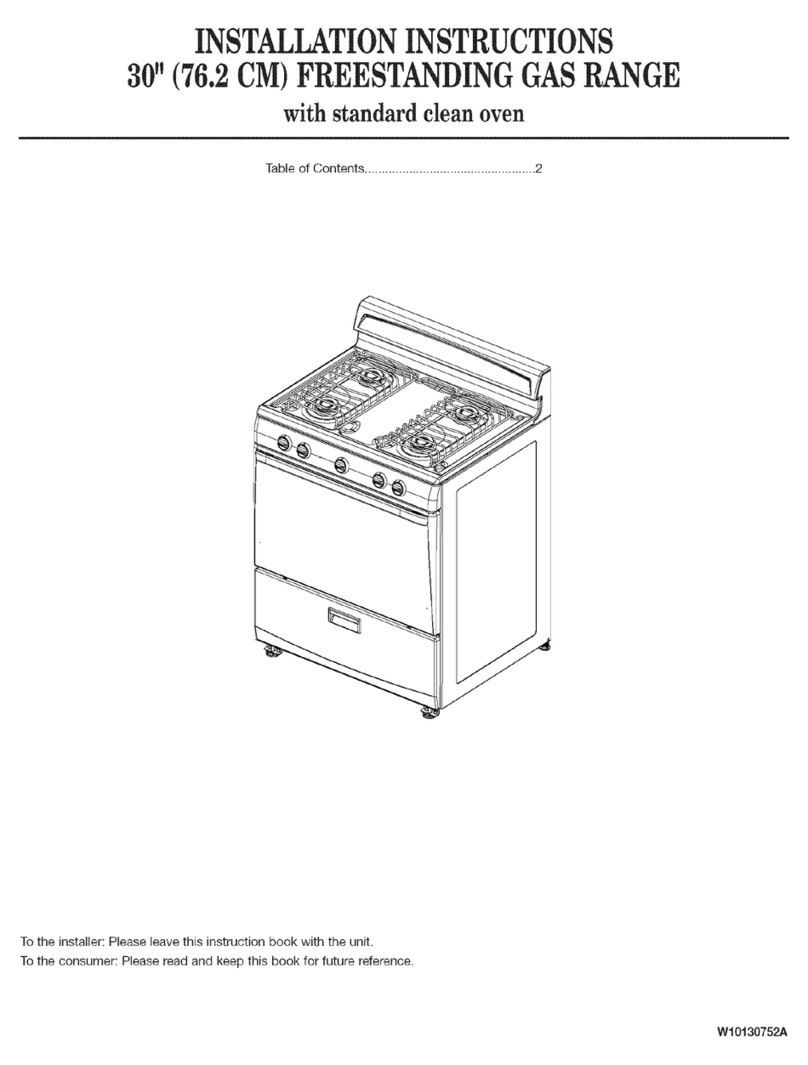 Amana Gas Range User manual