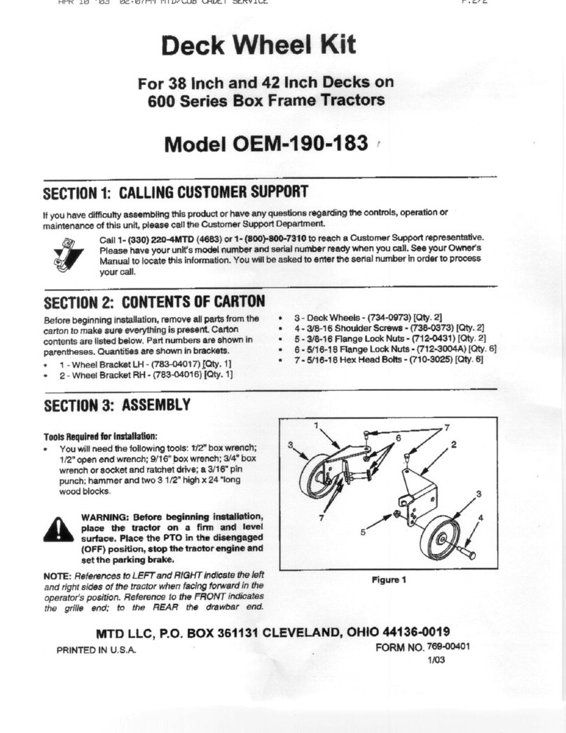 MTD OEM-190-183 User manual