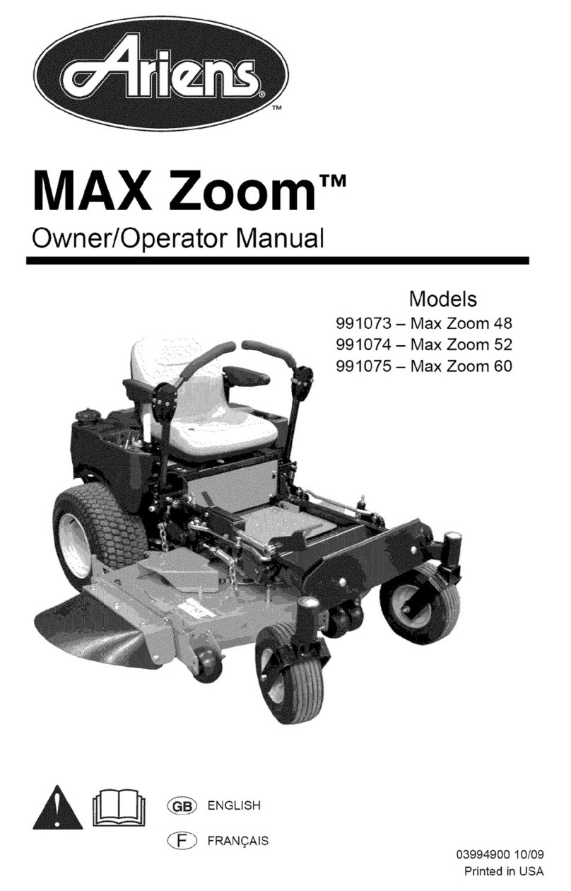 Ariens 991073-Max Zoom 48 owner's manual