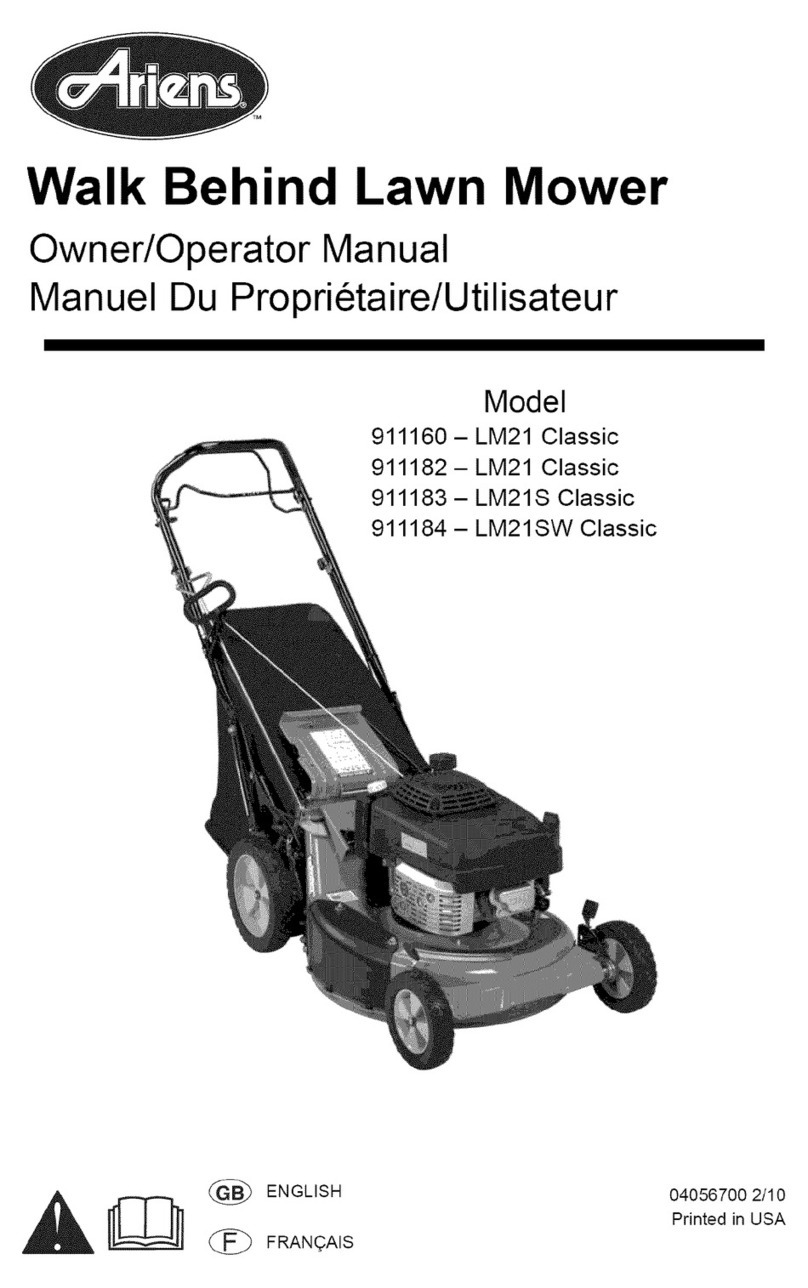 Ariens 911160-LM21 Classic owner's manual