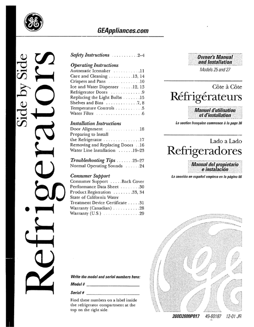 GE GSS25LGMBBB and Safety guide