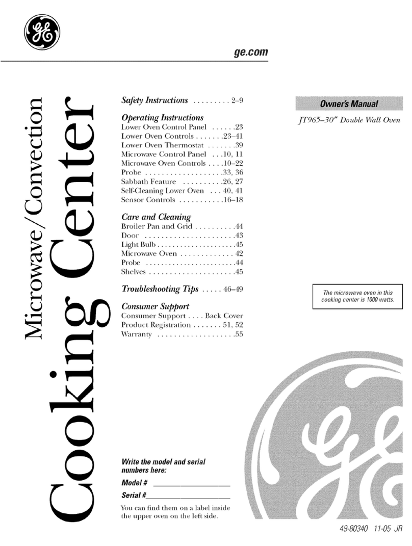 GE JT965 User manual