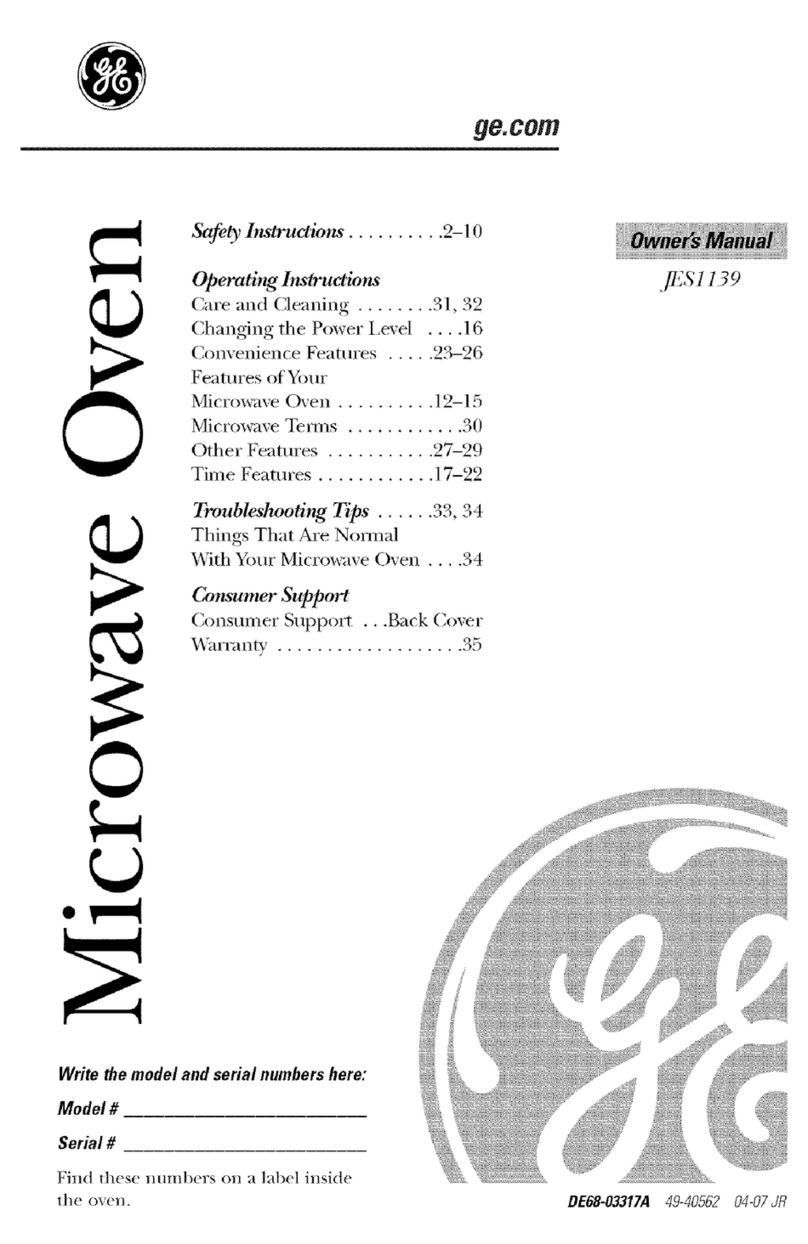 GE JES1139 User manual