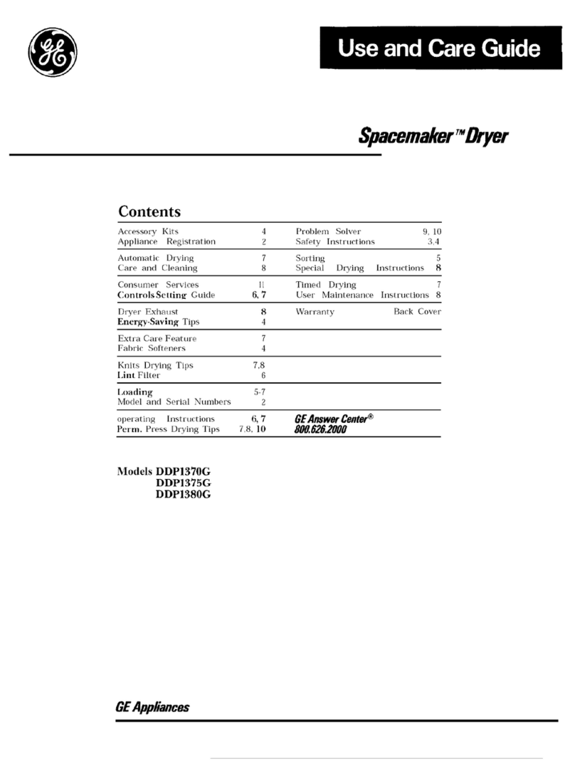 GE DDPI370G User manual