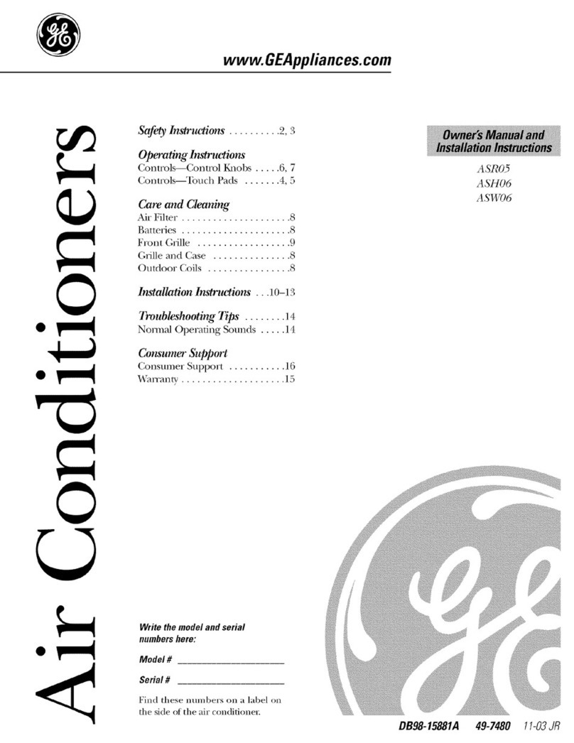 GE ASR05 Operating instructions