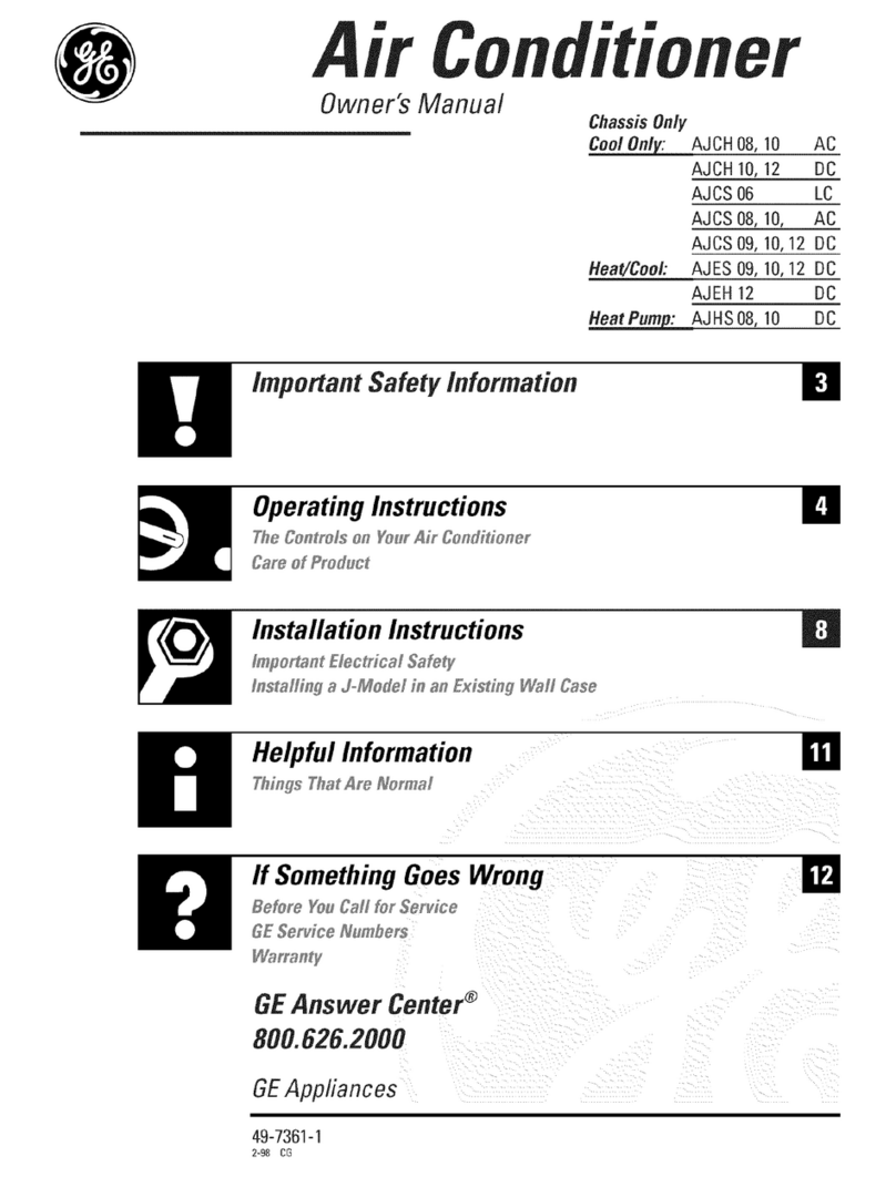 GE AJCH Series User manual