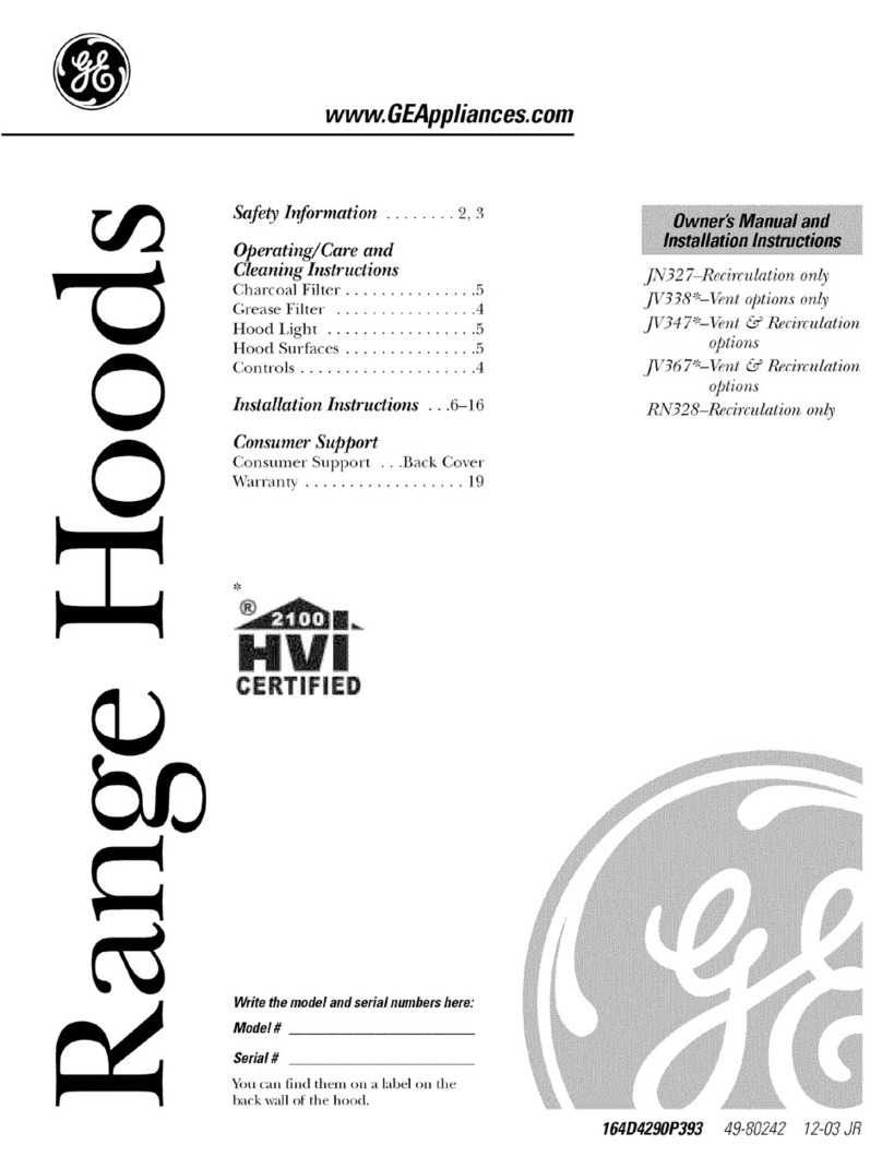 GE JV338* Operating instructions GE JV338* Operating instructions