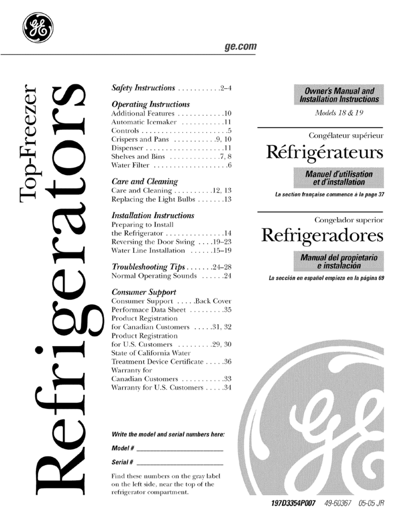 GE DTS18ICSHRWW and Operating instructions GE DTS18ICSHRWW and Operating instructions