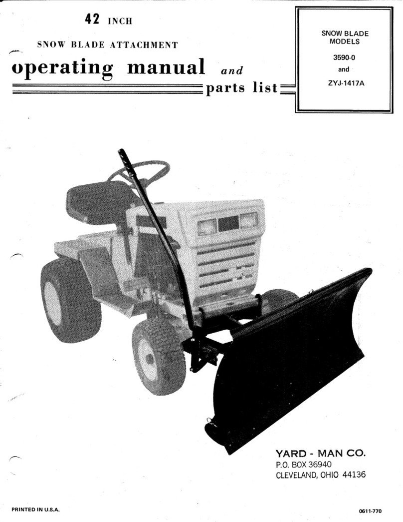 Yard-Man ZYJ-1417A Operating manual and parts list