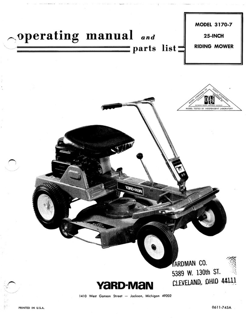 Yard-Man 3170-7 User manual