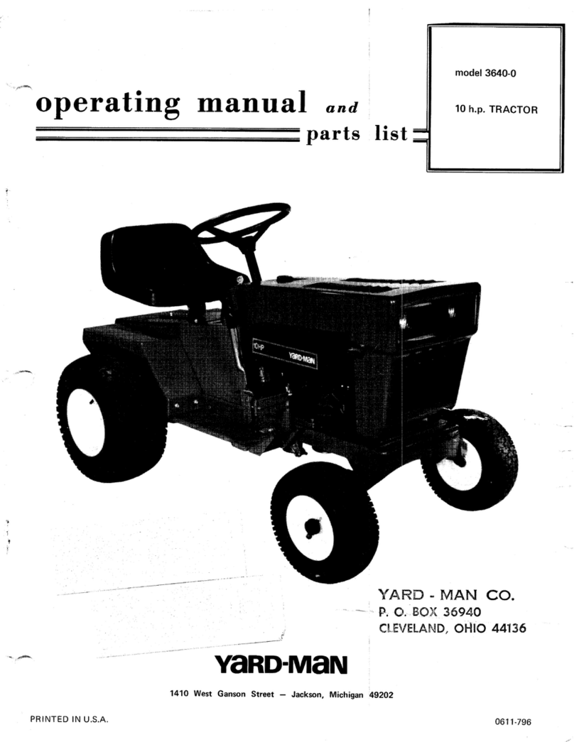 Yard-Man 3640-0 Operating manual and parts list