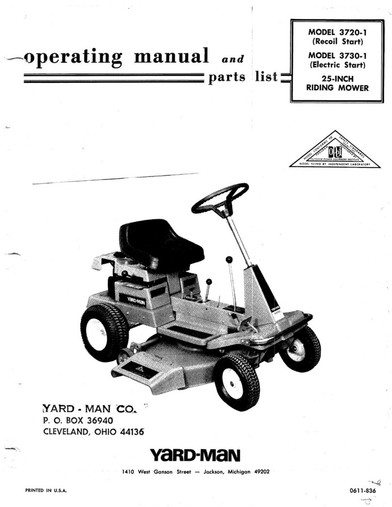 Yard-Man 3720-1 Operating manual and parts list