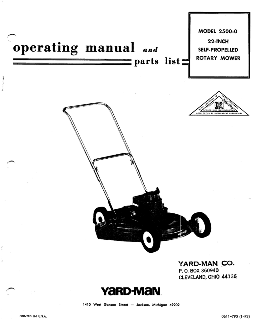 Yard-Man 2500-0 User manual