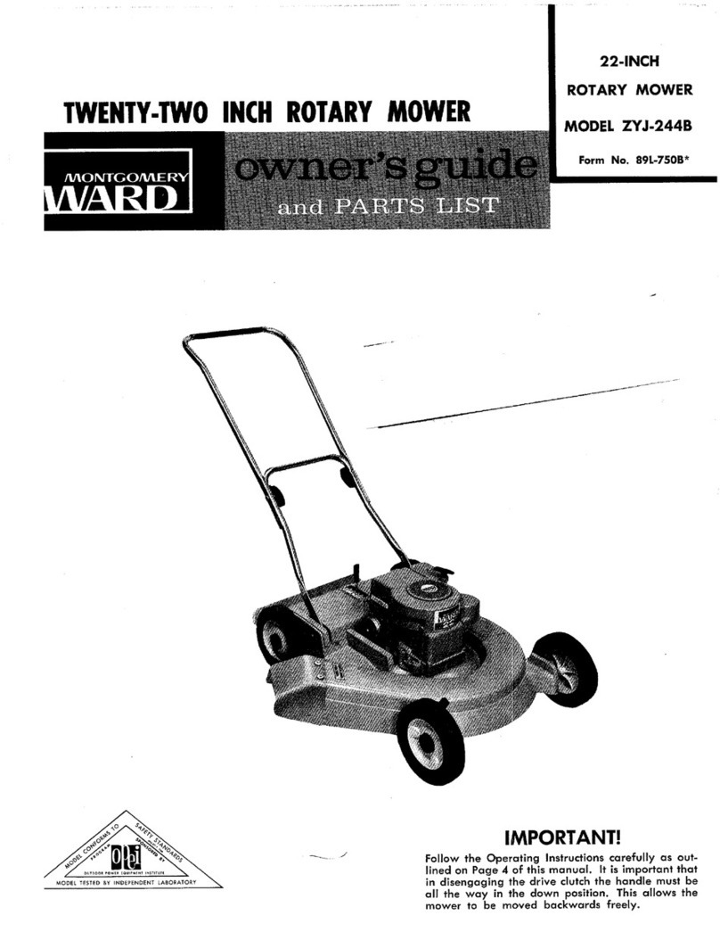Montgomery Ward ZYJ-244B Owner's guide and parts list