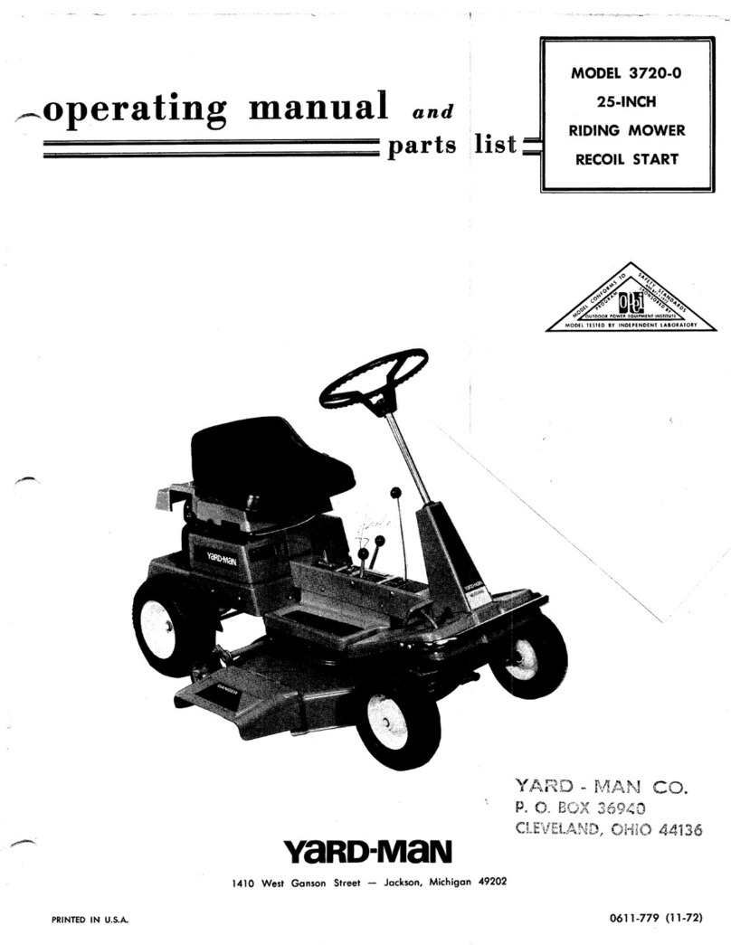 Yard-Man 3720-0 User manual