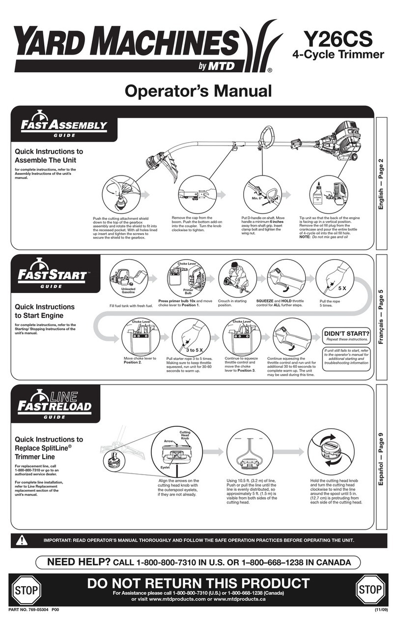 Yard Machines Y26CS User manual Yard Machines Y26CS User manual