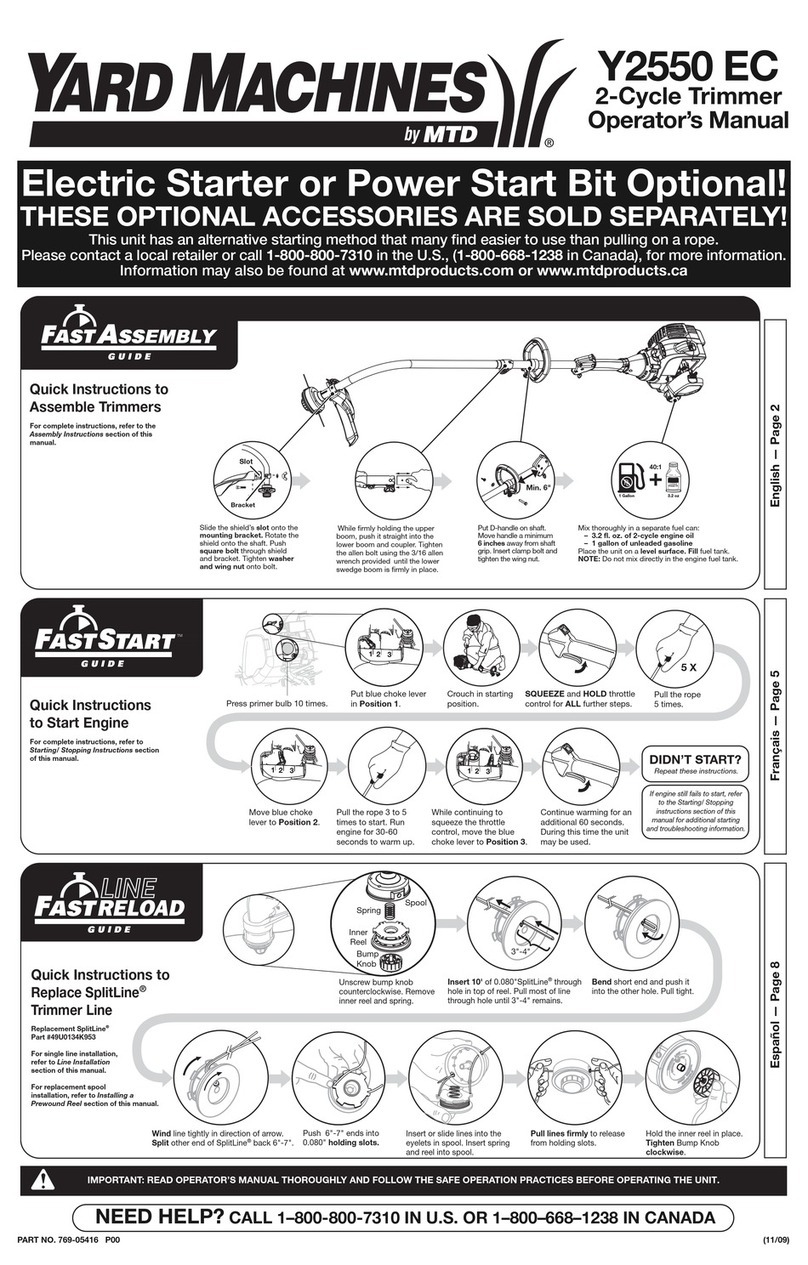 Yard Machines Y2550 EC Operator's manual