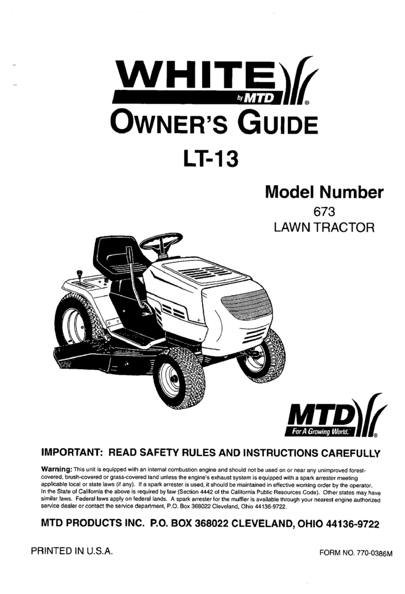 MTD LT13 673 User manual