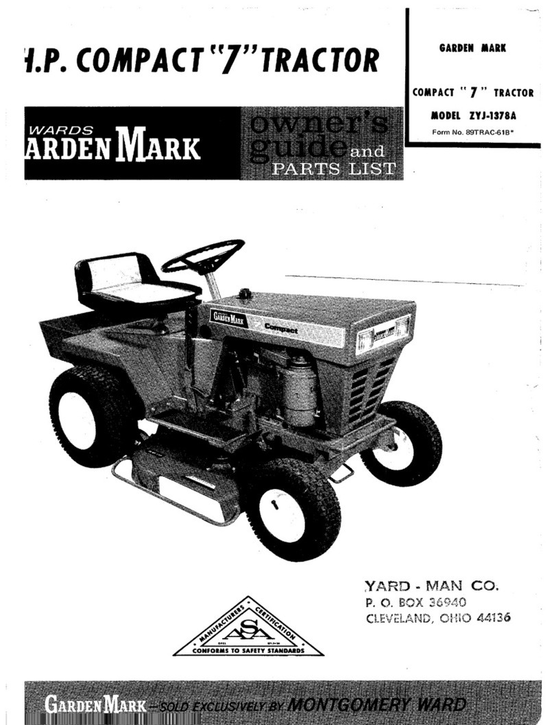 Wards Garden Mark ZYJ-1378A Owner's guide and parts list