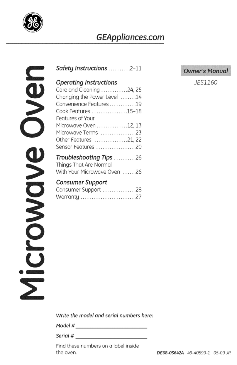 GE JES1160 User manual